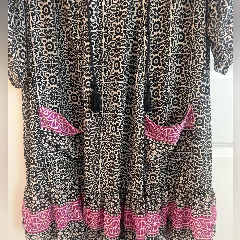 Free People Penny Lane Babydoll
Tunic Dress Boho Print Chiffon Pockets Size L - Picture 7 of 12